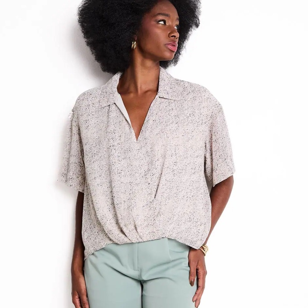 Calvin Klein Speckled Cream Blouse
